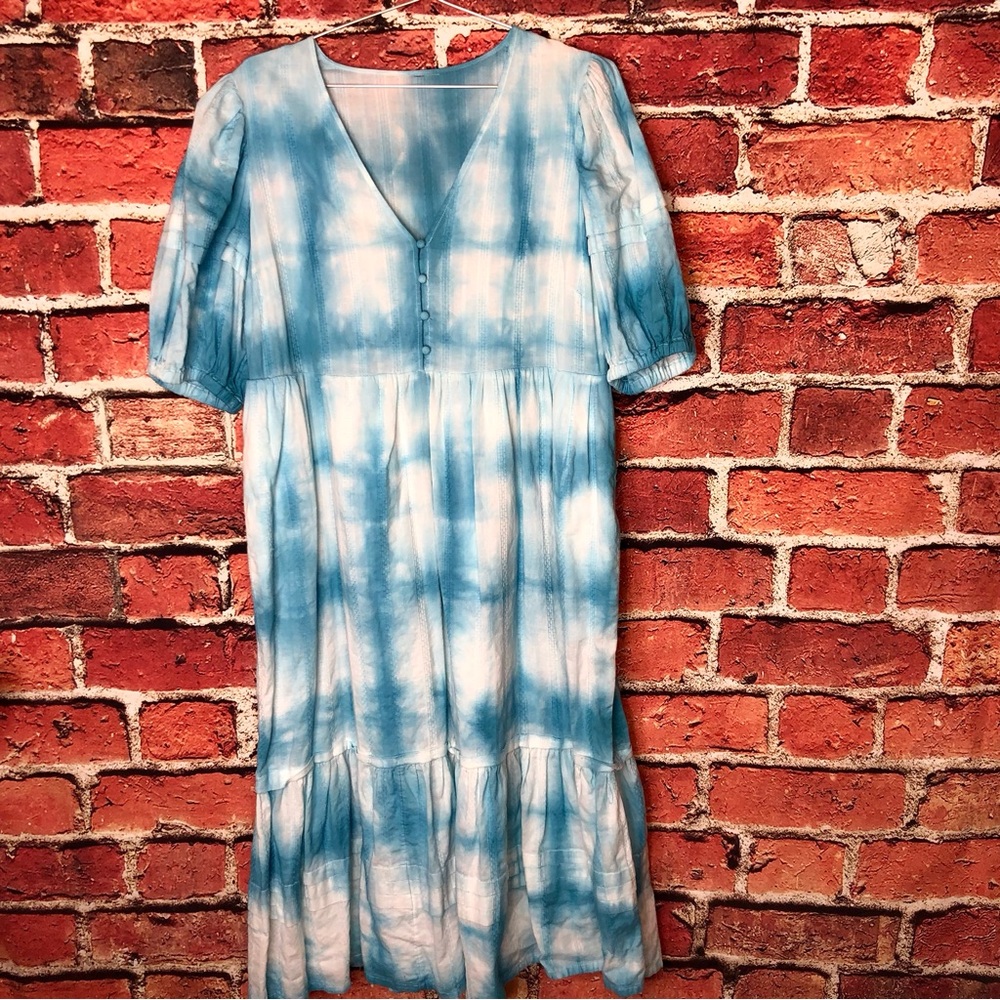 Shibori hand dyed maxi dress
